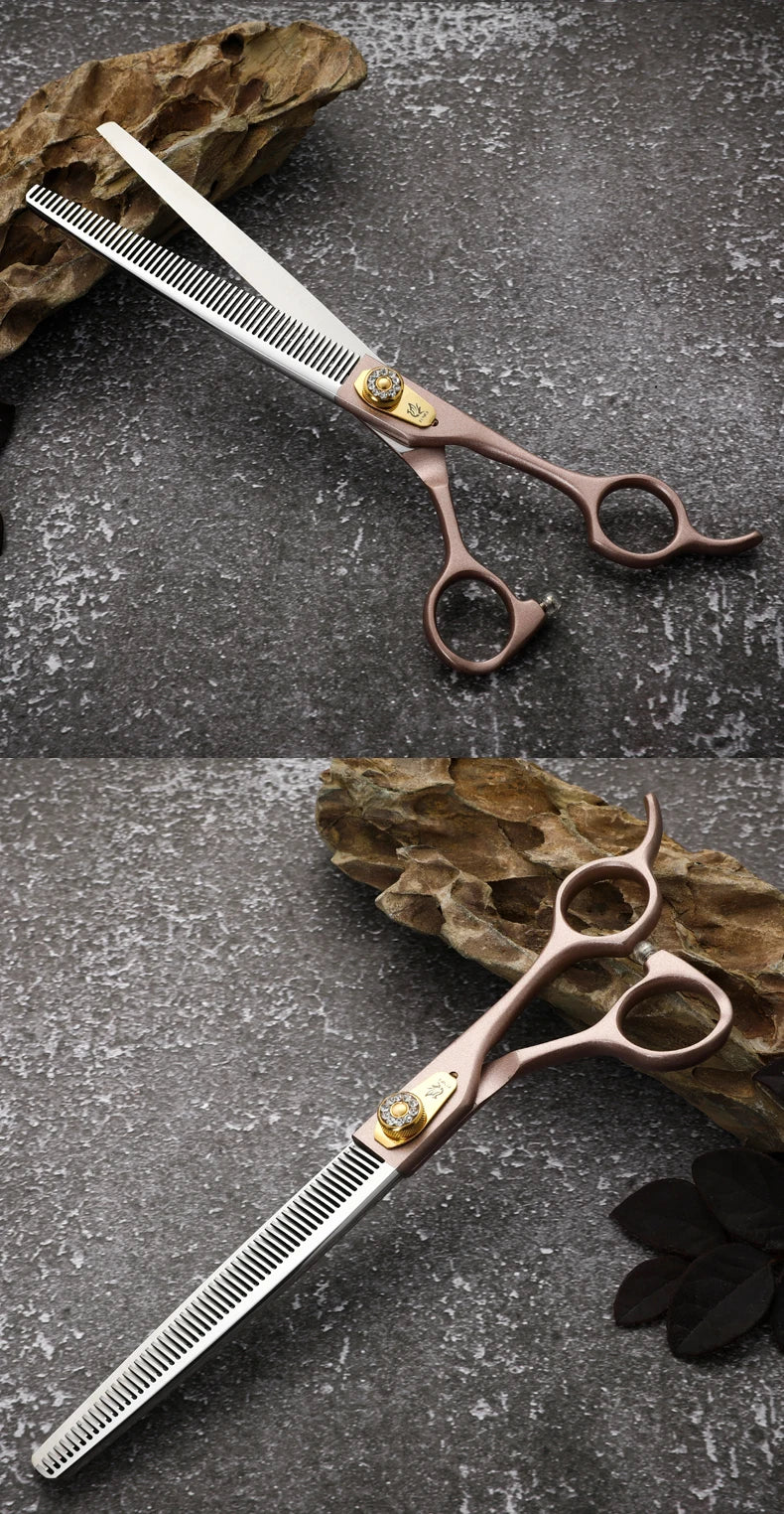Fenice High-grade 7.5inch JP440C Steel pet grooming thinner scissorswith Thinning rate of 35%