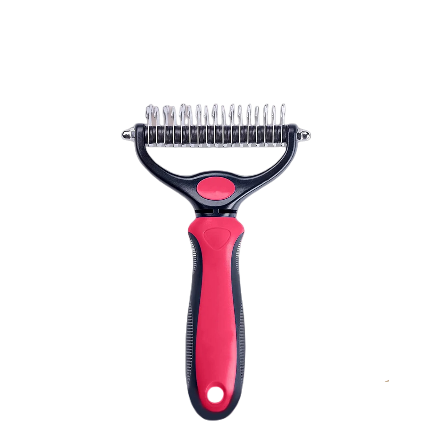 Pet Deshedding Brush - Double-Sided Undercoat Rake for Dogs & Cats - Shedding Comb and Dematting Tool for Grooming, Extra Wide