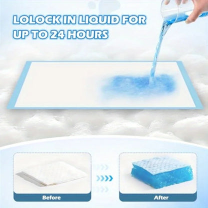 100Pcs Super Absorbent Disposable Pet Urine Pads for Large Breeds, Potty Training and Travel - Ideal for Dogs, Puppies, Cats