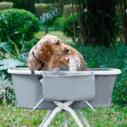 Elevated Dog Bath Tubs for Bath, Foldable Pet Dog Bathing Station, Adjustable, Ideal For Medium To Large Pets