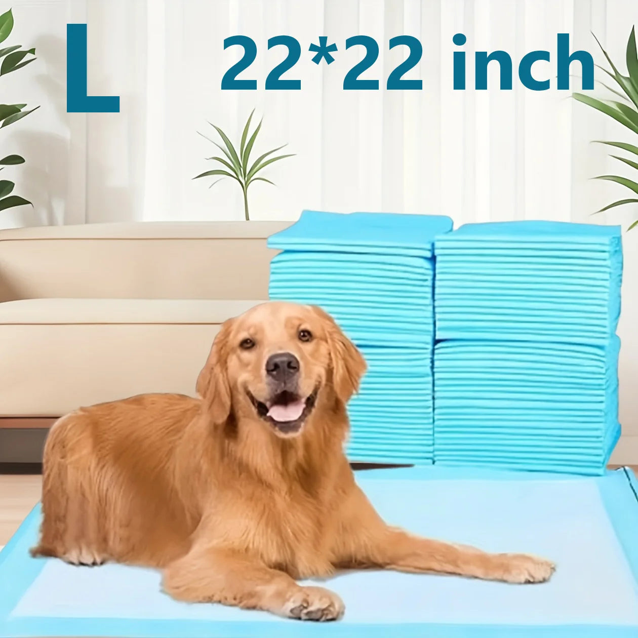 100Pcs Super Absorbent Disposable Pet Urine Pads for Large Breeds, Potty Training and Travel - Ideal for Dogs, Puppies, Cats