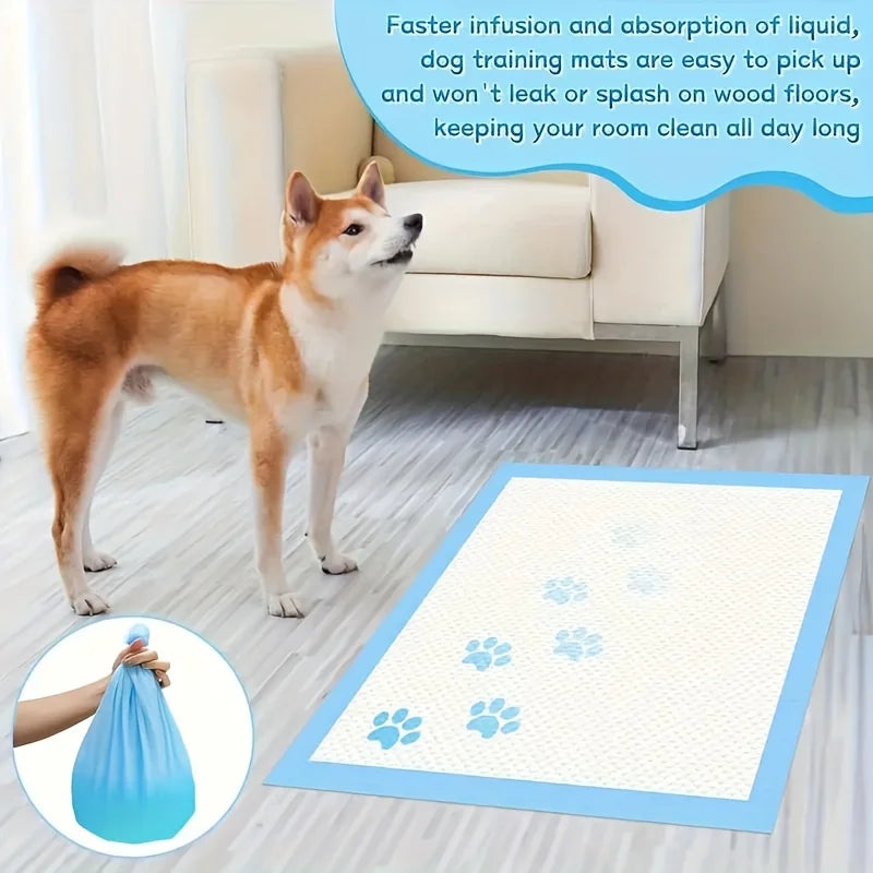 100Pcs Super Absorbent Disposable Pet Urine Pads for Large Breeds, Potty Training and Travel - Ideal for Dogs, Puppies, Cats