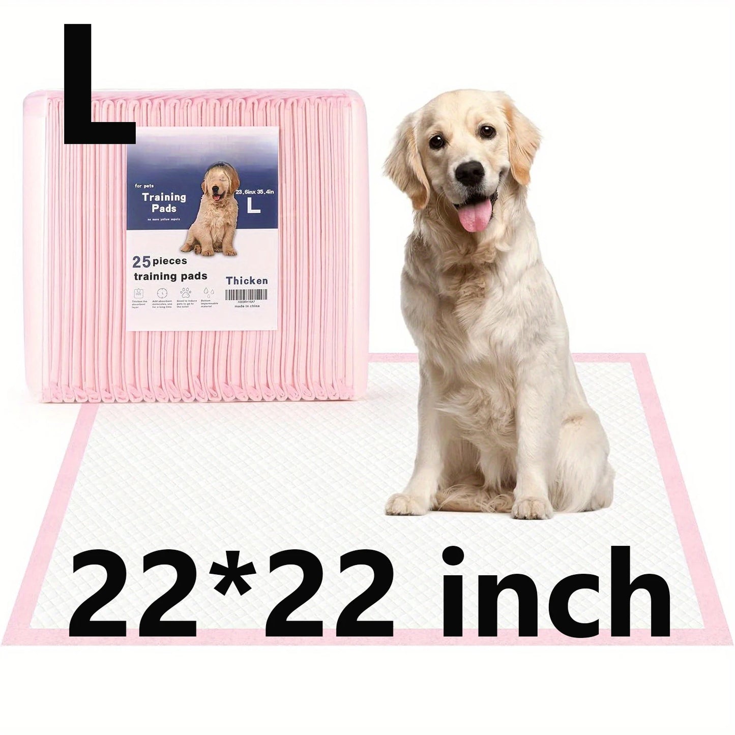 100Pcs Super Absorbent Disposable Pet Urine Pads for Large Breeds, Potty Training and Travel - Ideal for Dogs, Puppies, Cats