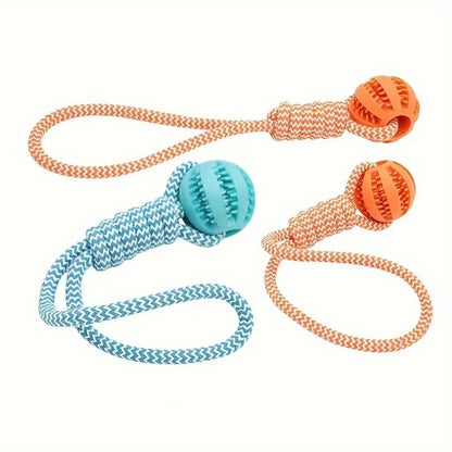 Interactive Dog Toy Tug Rope, Durable & Dental Health (Colors Vary)