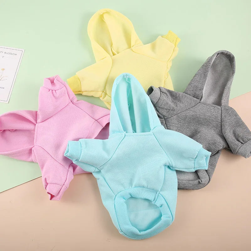 Cozy Pet Clothes with Pocket, Dog Hoodies For Small Dogs,  All Season Knit Cat Clothes