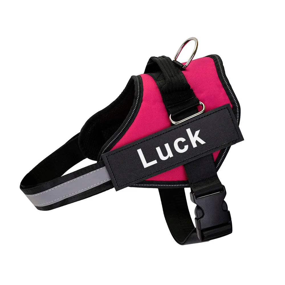 Dog Harness Vest, ID Patch Customized Reflective Breathable Adjustable Pet Harness For Dog