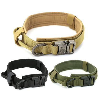 Dog Training Collar, Adjustable Tactical Dog Collar And Leash Set Control Handle For Small and Big Dogs