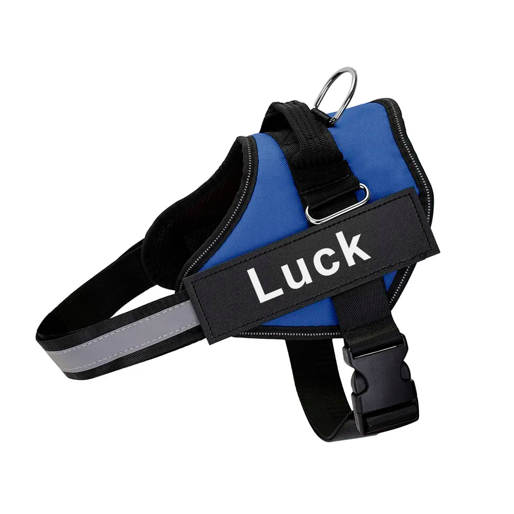 Dog Harness Vest, ID Patch Customized Reflective Breathable Adjustable Pet Harness For Dog