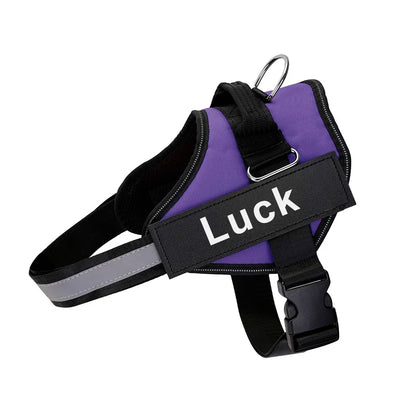 Dog Harness Vest, ID Patch Customized Reflective Breathable Adjustable Pet Harness For Dog