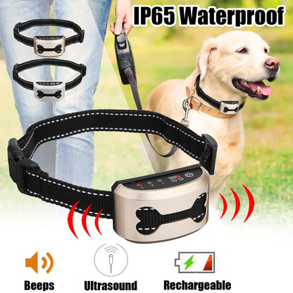 Pet Dog Anti Bark Guard ,Waterproof, Stop Dog Barking, Rechargeable Shock Safe USB