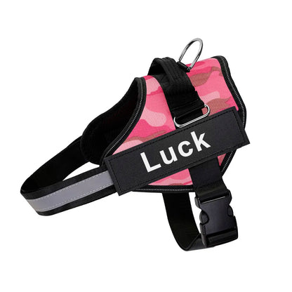 Dog Harness Vest, ID Patch Customized Reflective Breathable Adjustable Pet Harness For Dog
