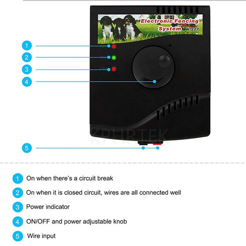 Pet Fence In-Ground Electric Dog Fence, Rechargeable, Electric Dog Training Collar Receivers, Pet Containment System W-227B For Dog