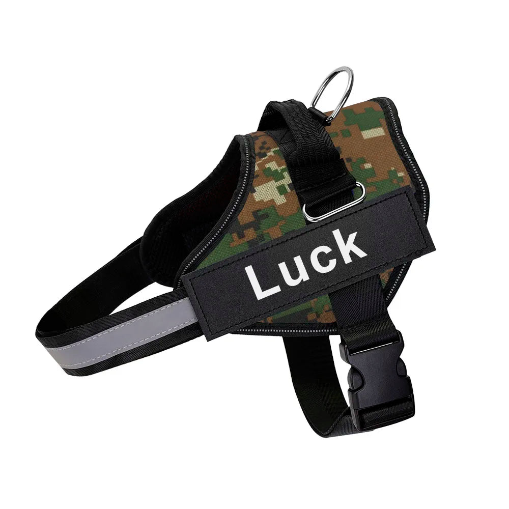 Dog Harness Vest, ID Patch Customized Reflective Breathable Adjustable Pet Harness For Dog