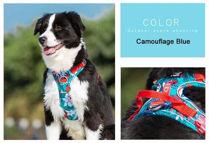 Truelove Pet Explosion-proof Dog Harness, Camouflage, Reflective Nylon Special Edition and Upgrade Version Easy to Adjust