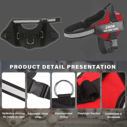 Dog Harness NO PULL Reflective Breathable Adjustable Pet Harness For Dogs