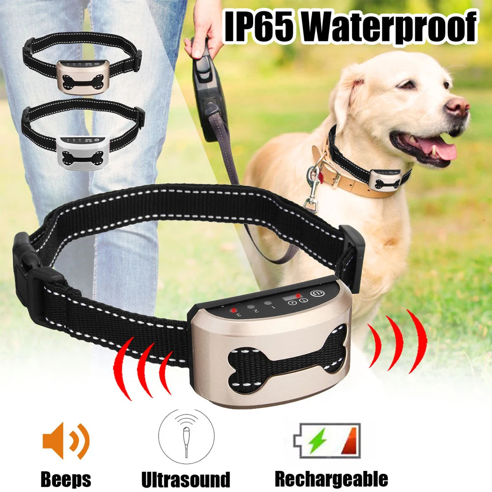 Pet Dog Anti Bark Guard ,Waterproof, Stop Dog Barking, Rechargeable Shock Safe USB
