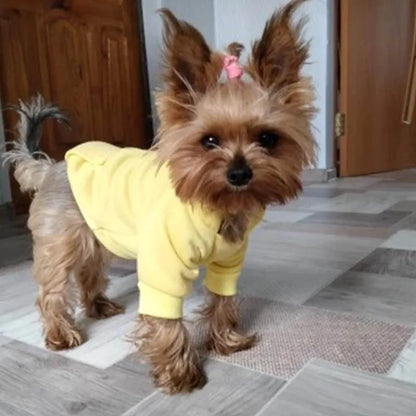 Cozy Pet Clothes with Pocket, Dog Hoodies For Small Dogs,  All Season Knit Cat Clothes