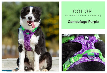 Truelove Pet Explosion-proof Dog Harness, Camouflage, Reflective Nylon Special Edition and Upgrade Version Easy to Adjust