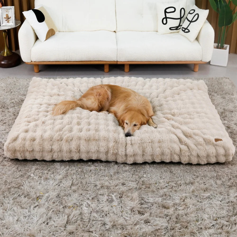 Ultra Plush Dog Bed ,Large Dog Crate Puppy Mattress, Washable Mat