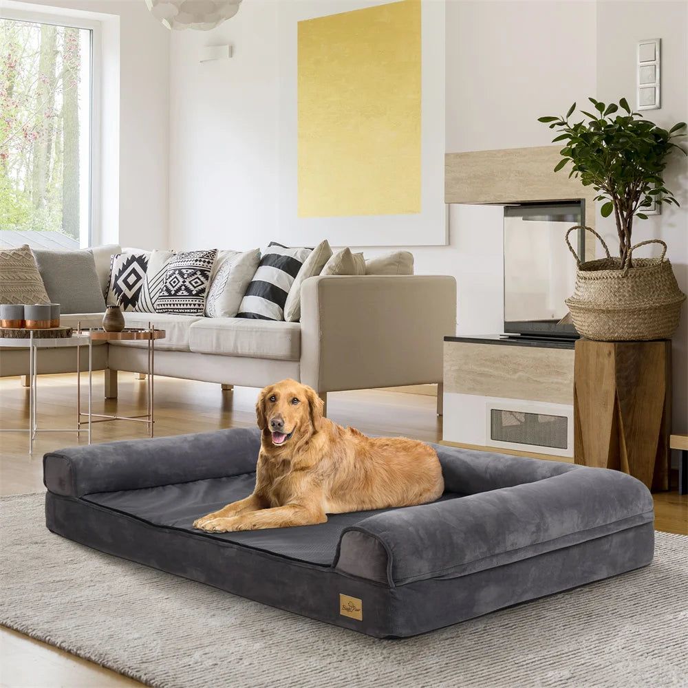 XXXL Large Calming Dog Bed Orthopedic Memory Foam , Waterproof Removable Cover Plush Mat for Small Medium Large Dogs