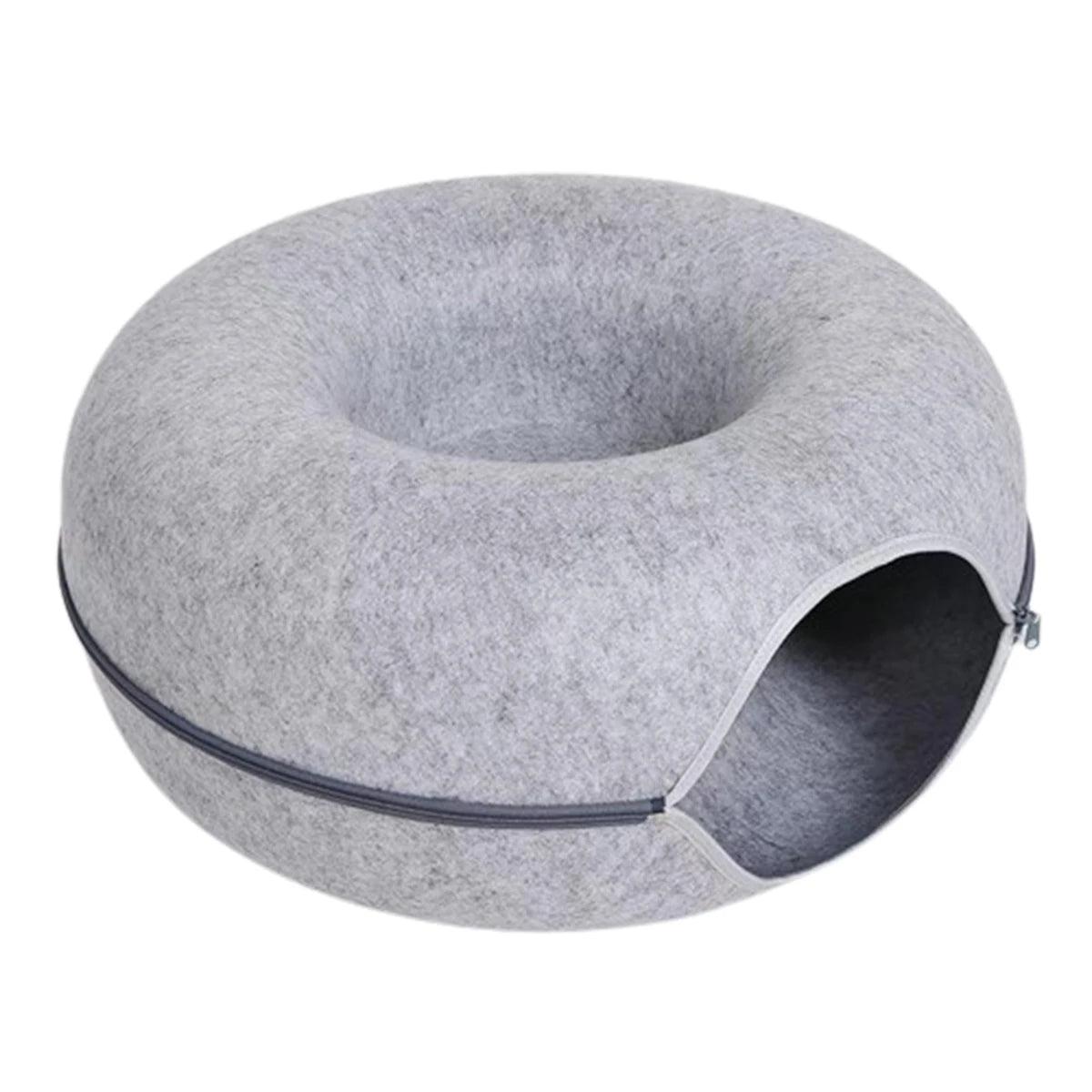 Felt Donut Bed for Cats or Small Dogs House With Breather Hole,  Dog Bed,  Interactive Play Toys for Cats to Hide 2 in