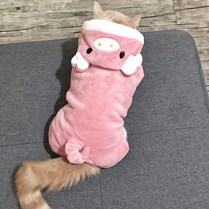 Soft Warm Fleece Dogs Jumpsuits with Hoodies, Pet Clothing for Small Dogs, Puppies and Cats