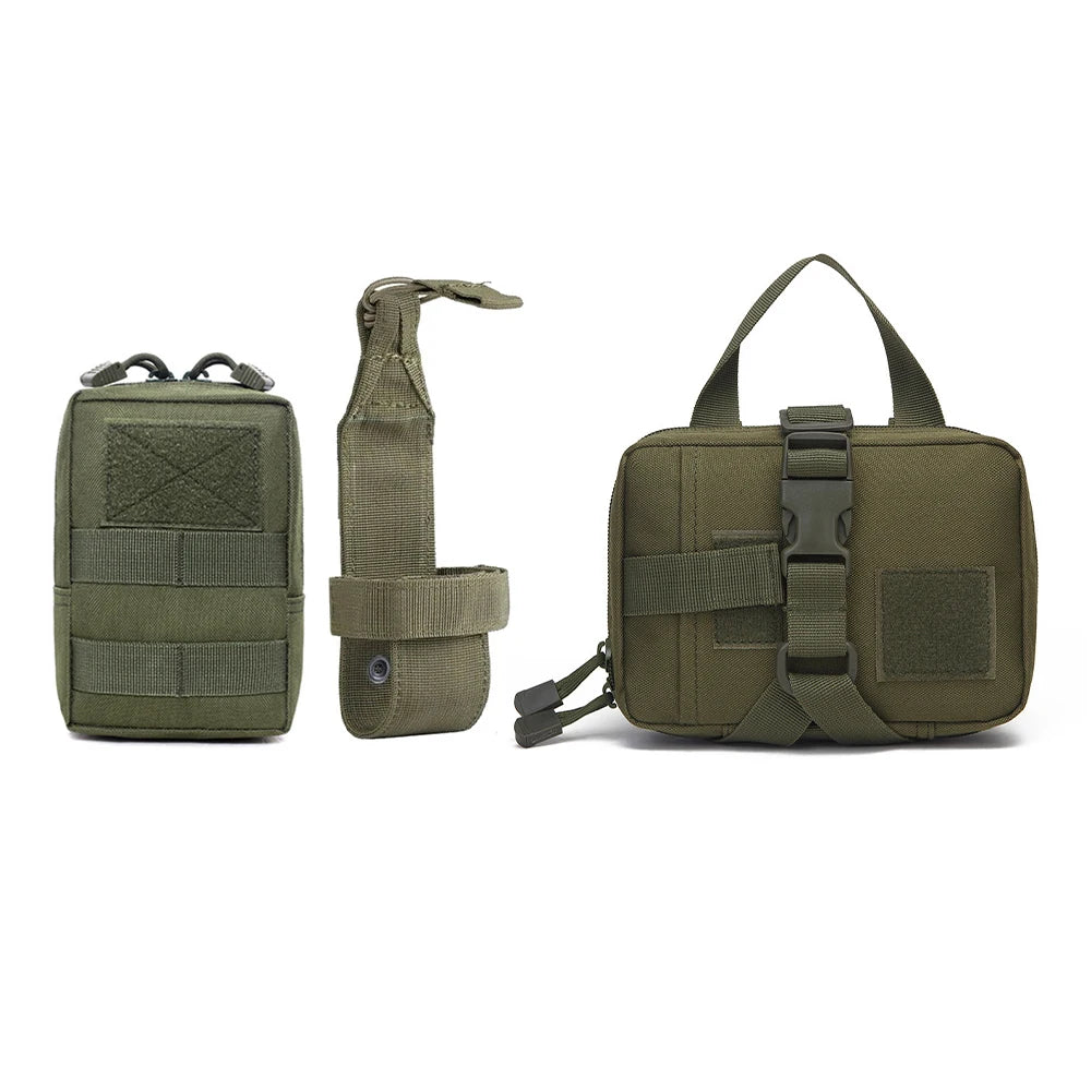 Dog Tactical Bags Set Molle Pouches, Belt Attaching on Harness ,Sticker, Military Dog Training Bags For Large Dogs,