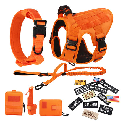 Military Pink Camouflage Dog Harness For Large and Medium Dogs , Adjustable Tactical Training Vest