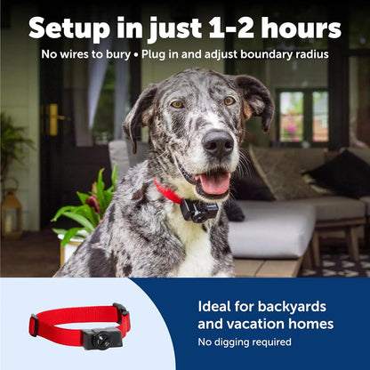 Wirel Pet Containment System - Original Wirel Electric Fence for Dogs - Covers Up to 1/2 Acre - for Pets 8lb+