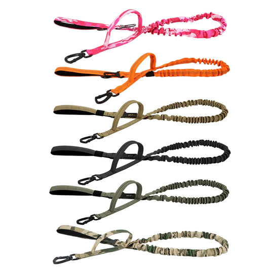 Military Dog Leashes ,Adjustable Leash Quick Release Elastic Rope With 2 Control Handle For Medium and Small Dogs Accessories