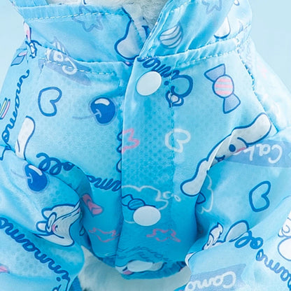 Cinnamoroll Pet Raincoat, Waterproof ,Hood Rain Jacket for Dogs of all Sizes - Keep Your Pup Dry and Stylish