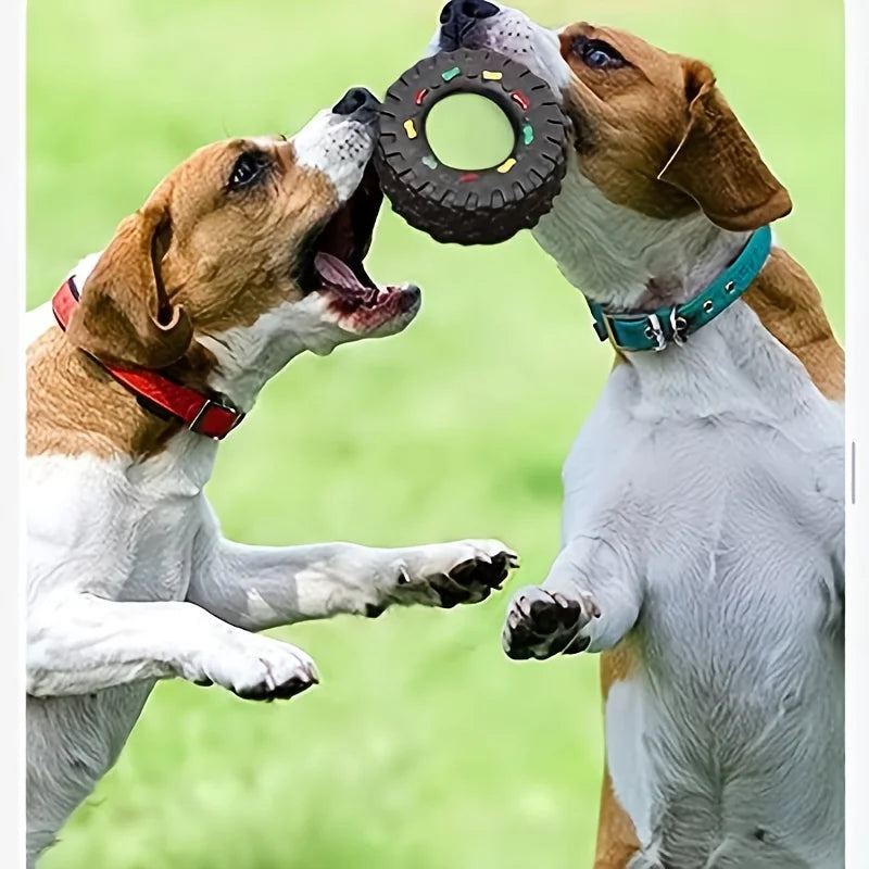 1pc Durable Dog Chew Wheel Toy Chew-Resistant, Interactive Sound , Suitable for Puppies Small and Medium Dogs