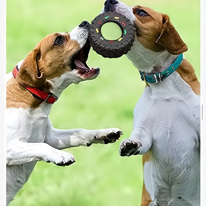 1pc Durable Dog Chew Wheel Toy Chew-Resistant, Interactive Sound , Suitable for Puppies Small and Medium Dogs