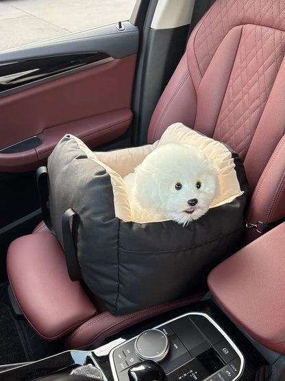 Dog Car Seat with Safety Belt, Four Season Universal Pet Nest Cushion, Washable Dogs, Cats, Sofa Bedding Travel Mattress