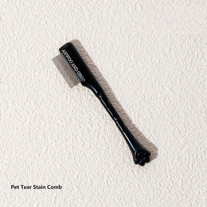 Pet Facial Cleaning Comb Set, Removes Tear Stains, Dog and Cat Hair Repair Scissors, Hair Comb