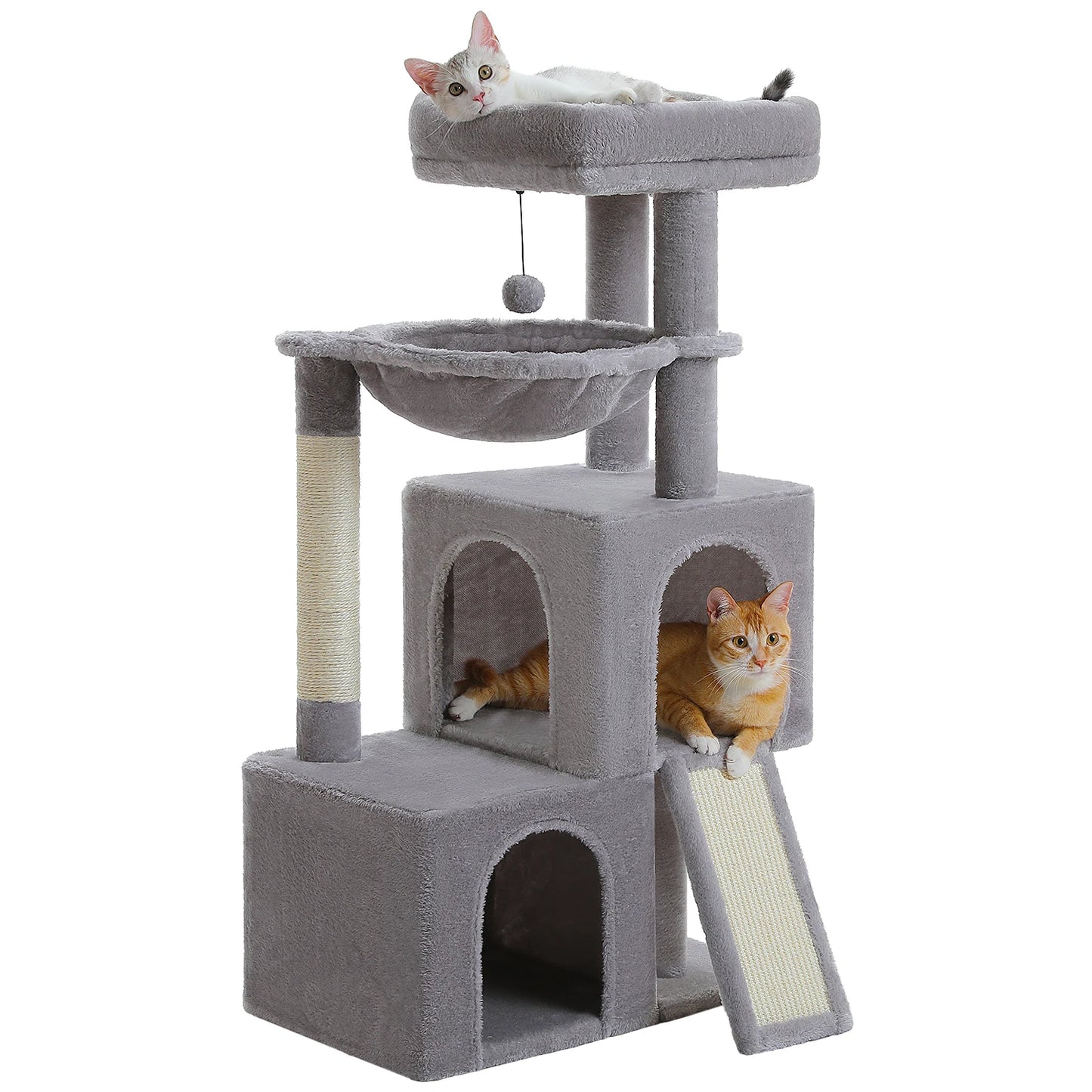 Large Cat Tree for Indoor Cats, Multi-Level Cat Tower with Sisal Scratching Post, 2 Spacious Condo, Cat Scratching Pad