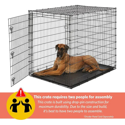 Ginormous Single Door 54-Inch Dog Crate for XXL Dogs Breeds; Great Dane, Mastiff, St. Bernard