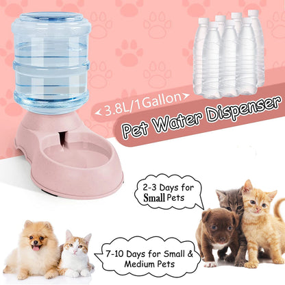 Automatic Water Dispenser Large Capacity, Pet Feeder Small Dog or CatFood Bowl