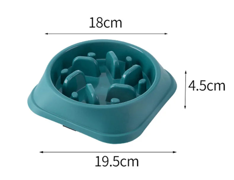 Pet Cat and Dog Slow Food Bowl, Anti-choking , Non-slip, Multiple Colors and Shapes
