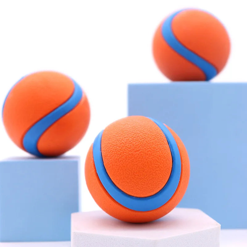 Natural Rubber Pet Bouncy Ball, Ultra Durable & High Elasticity, Interactive Chew Toy for Dogs of All Sizes