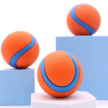 Natural Rubber Pet Bouncy Ball, Ultra Durable & High Elasticity, Interactive Chew Toy for Dogs of All Sizes