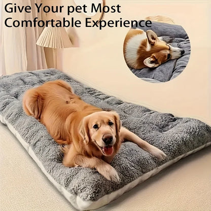 Oversized Plush Dog or Cat Bed - Winter Warm, Waterproof and Washable, Extra Thick Soft Fleece