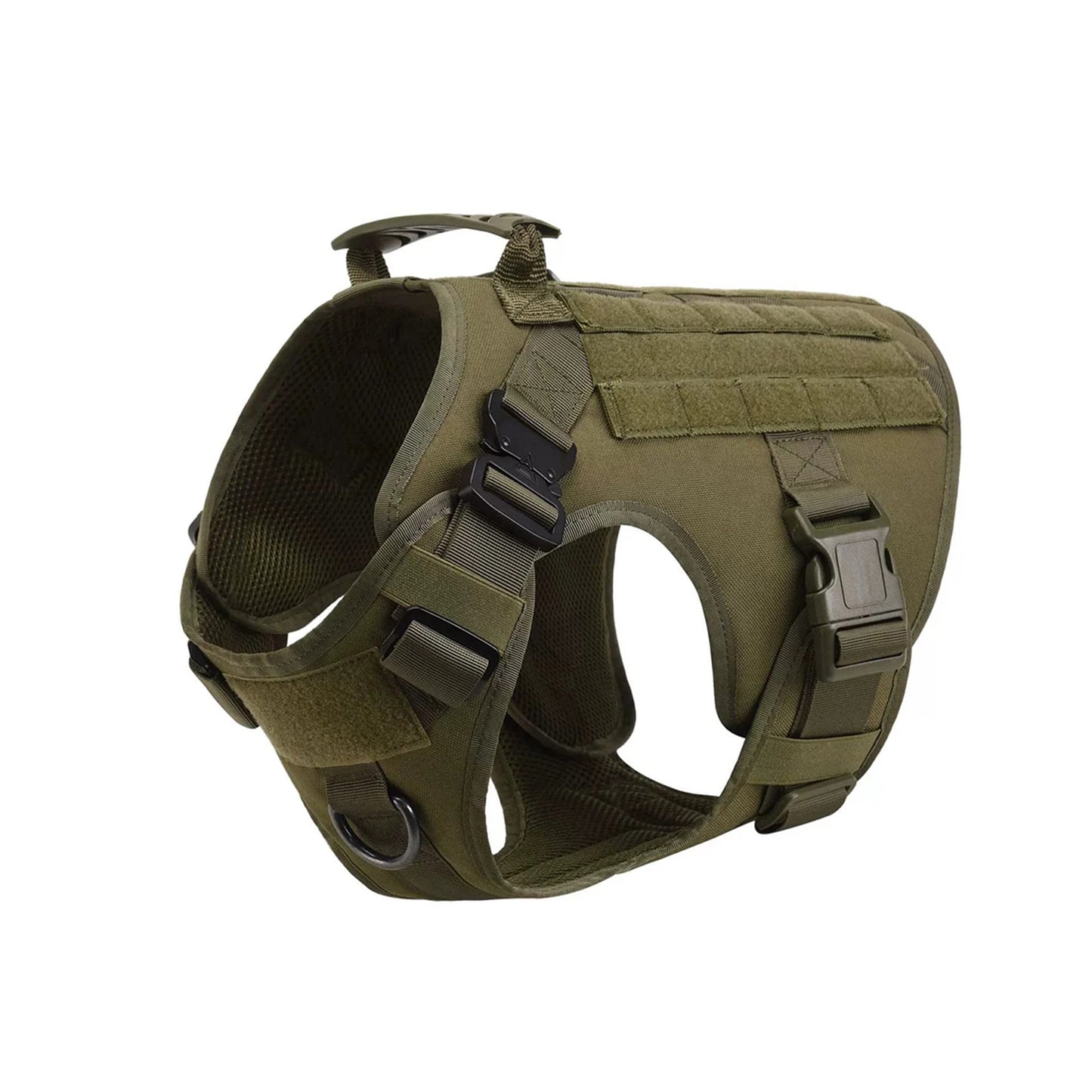 Tactical Dog Harness Collar Leash Molle Pouches For Medium and Large Dogs, Walking Vest Dog Harnesses