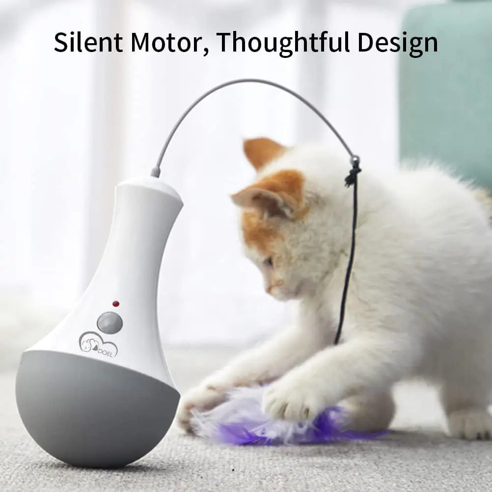DOEL Cat Interactive Toys, Funny Feather Kitten Teaser