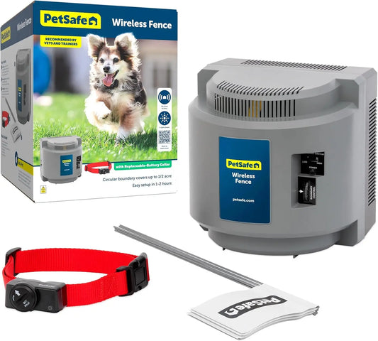 Wirel Pet Containment System - Original Wirel Electric Fence for Dogs - Covers Up to 1/2 Acre - for Pets 8lb+