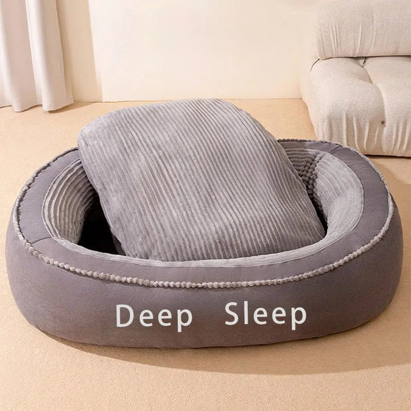 Pet Bed Comfortable Donut Round,  Soft, Washable Dog or Cat Cushion Bed