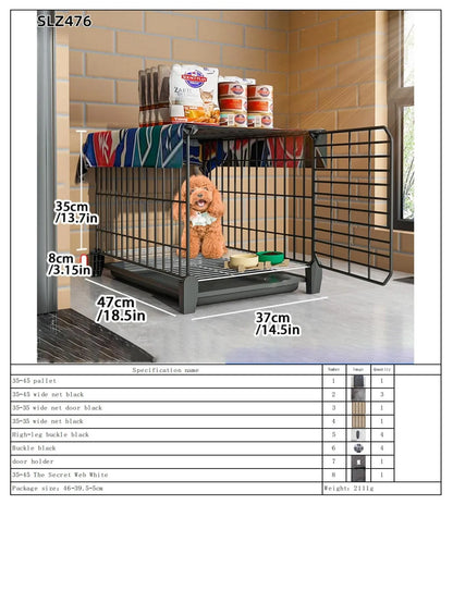 Dog Cage Small Dog Indoor with Separate Toilet Household Corgi Teddy Pomeranian House Kennel Dog Pet Fence