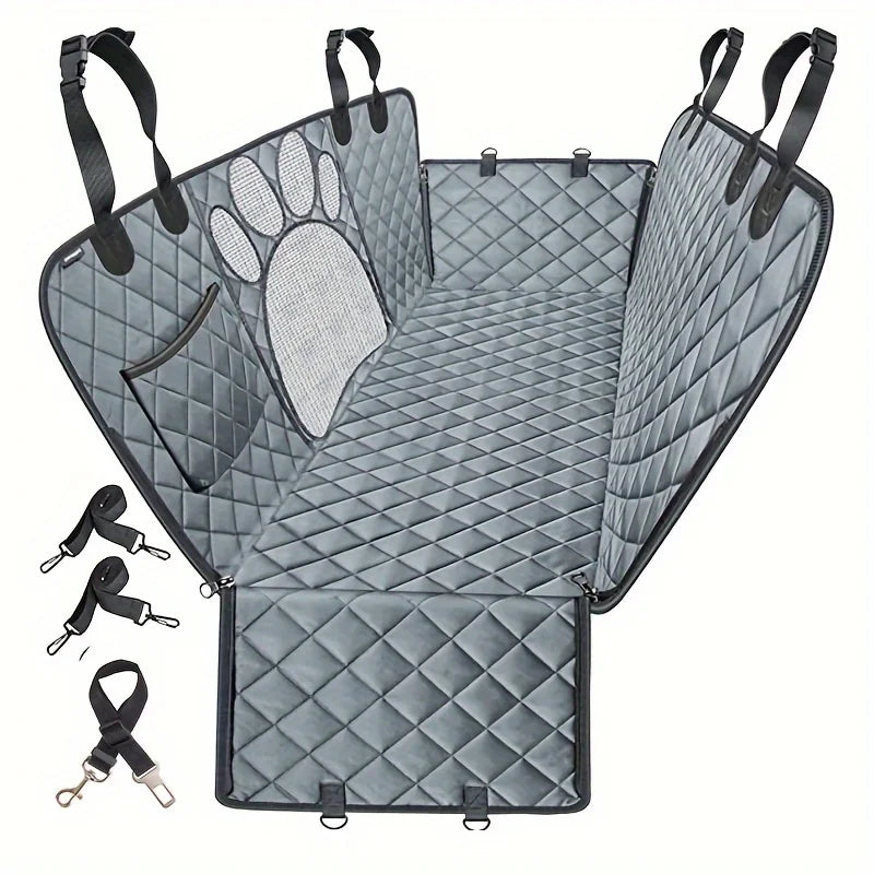 Dog Seat Cover,  Hammock, Heavy Duty, Scratch Resistant, Anti Slip, Durable Rear Seat Cover for Cars