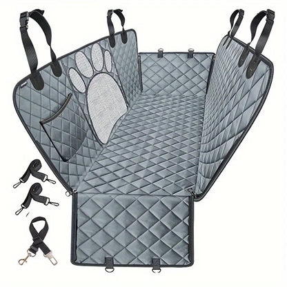 Dog Seat Cover,  Hammock, Heavy Duty, Scratch Resistant, Anti Slip, Durable Rear Seat Cover for Cars