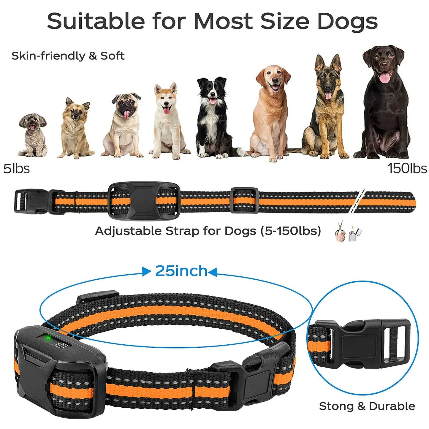 3300Ft Electric Dog Training Collar Remote Control Waterproof Pet BehaviorFor 5-120lbs Puppy With Shock Vibration 2026